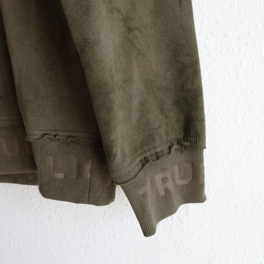 True Religion Embossed Sweatshirt Men's S Kalamata Green Camo MSRP $119 NEW